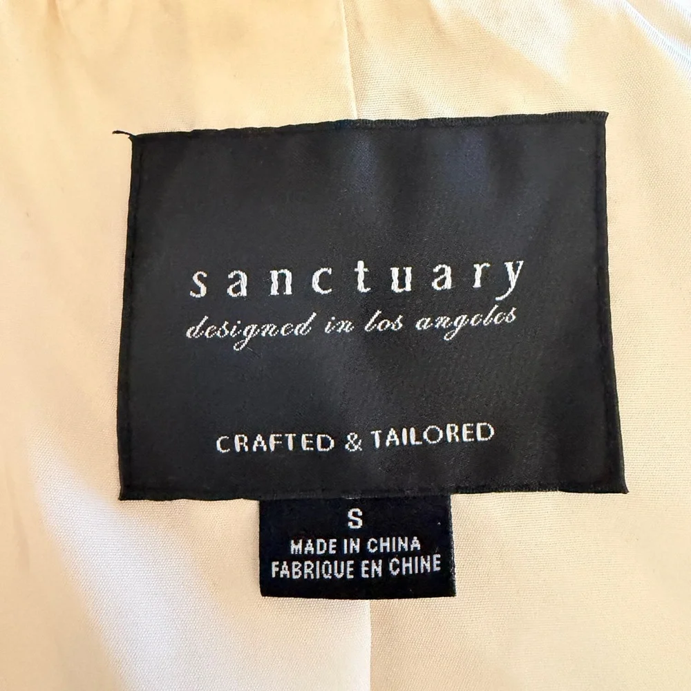 Sanctuary Sherpa Teddy Jacket Cream Button Up Size Small - Picture 5 of 5